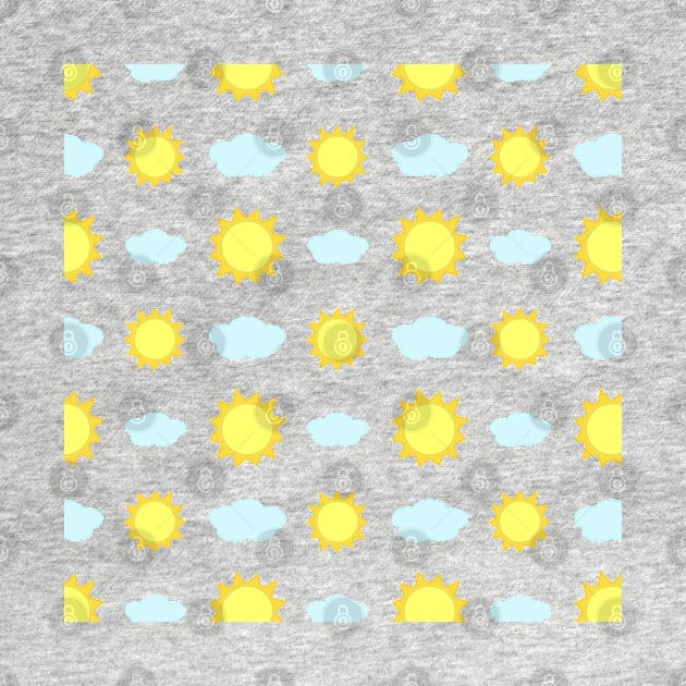 Sun and Clouds Pattern by Kelly Gigi